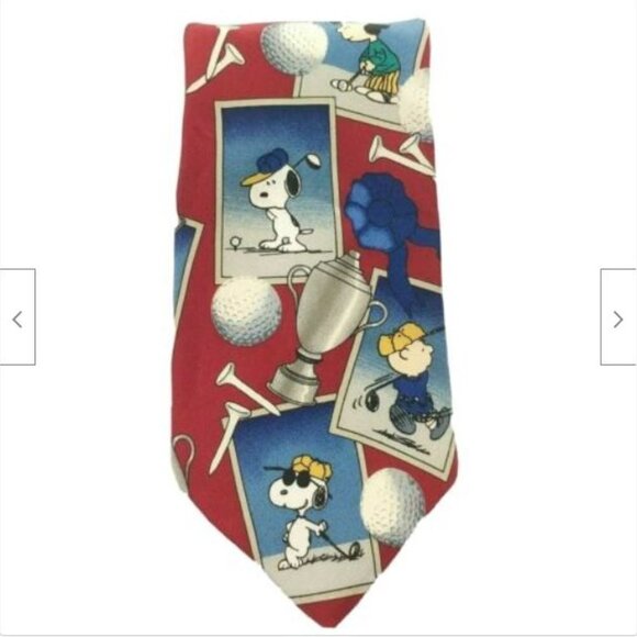 Peanuts Golf Snoopy Charlie Brown Tie - Picture 4 of 7